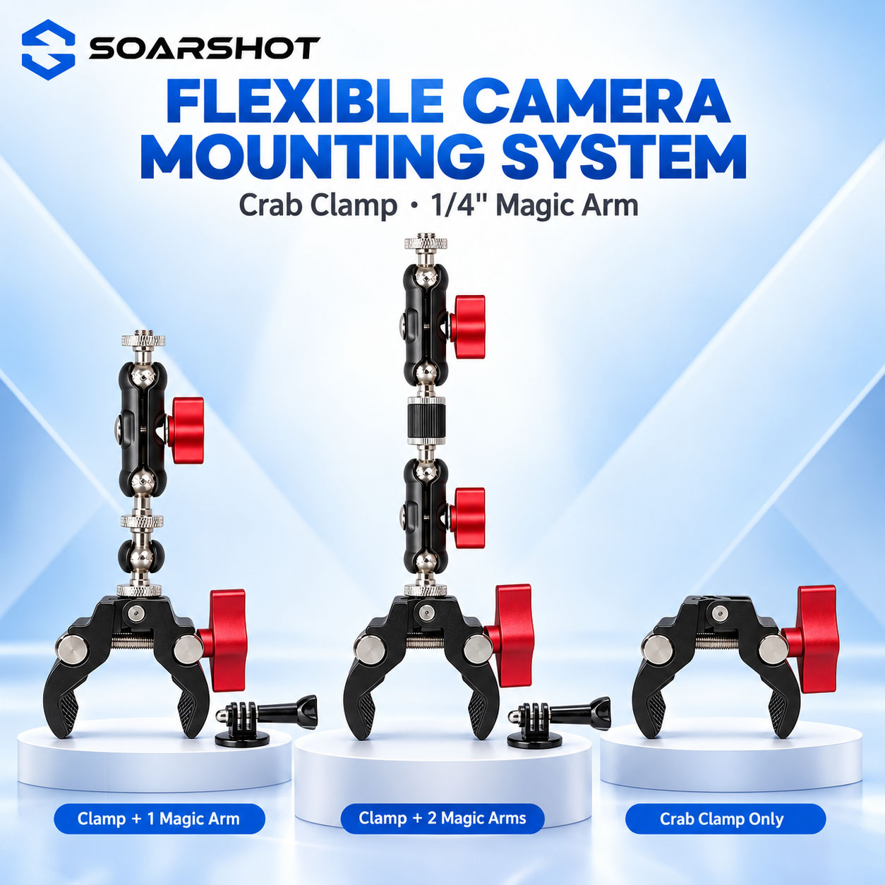 Photography Lighting Description - SOARSHOT Крепление-зажим для камеры, вращающаяся рука